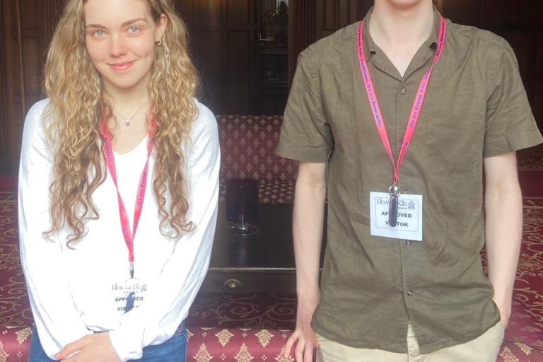 Two 6th form students on work experience