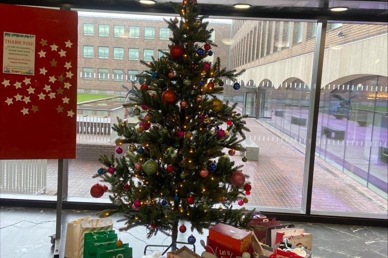 Christmas Tree with gift bags 