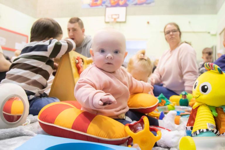 Baby looking at camera 