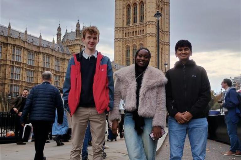young people outside big ben 