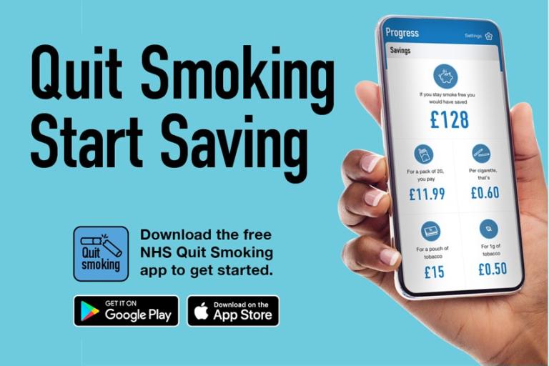 Quit smoking app poster