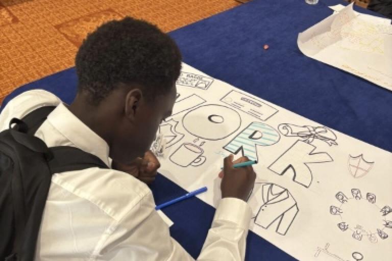 Student on work experience