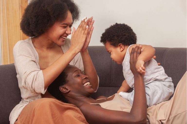 Female couple with baby