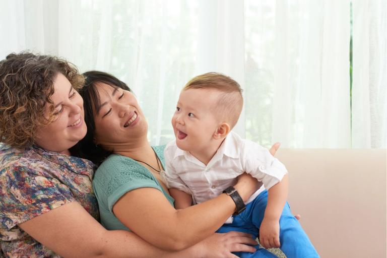 Female couple with small baby
