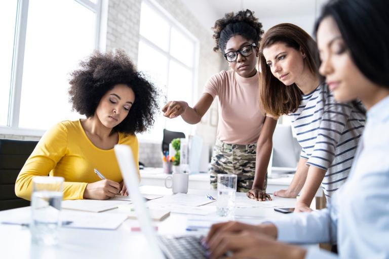 Team of women in office