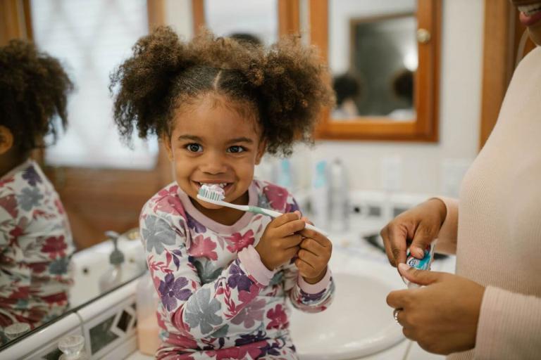 Toothbrushing girl