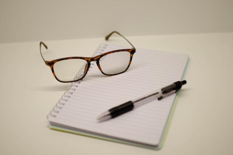 Notebook and pen