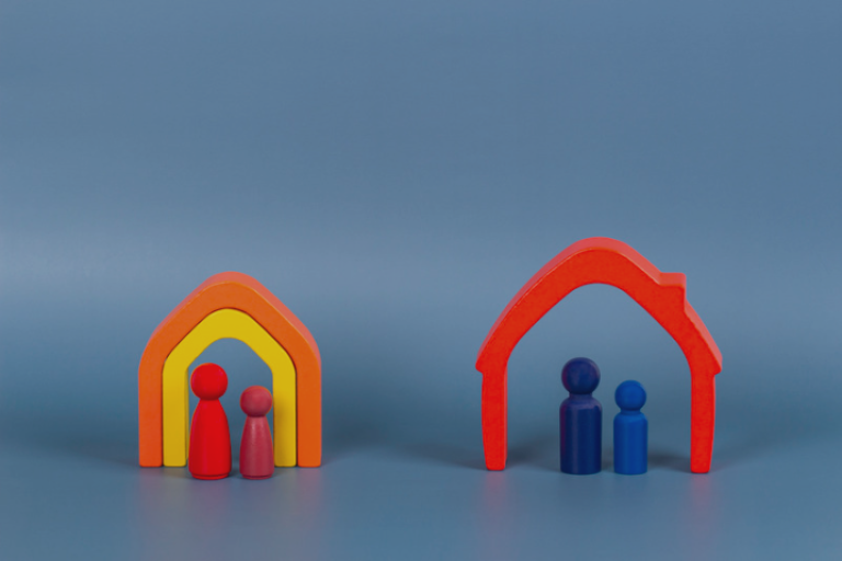 Peg people in different houses